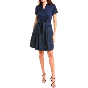 Brooks Brother's Women's Belted Shirtdress Navy Sz 2